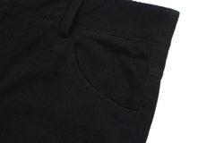 Black Jersey Knit Slim Leg Pants