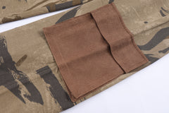 Desert Camo Multi Flap Cargo Wide Leg Pants