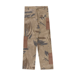 Desert Camo Multi Flap Cargo Wide Leg Pants
