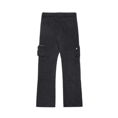 Black Stone Wash 3D Multi-Pocket Work Denim