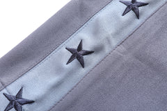 Grey Micro Suede Star Side Stripe Shorts