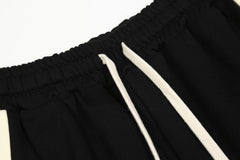 Black Triple Side Stripe Knit Shorts