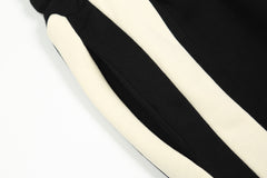 Black Triple Side Stripe Knit Shorts