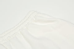 White Diablos Towel Patch Knit Shorts