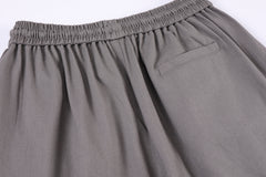 Grey Fair Focus Zip Pocket Twill Shorts