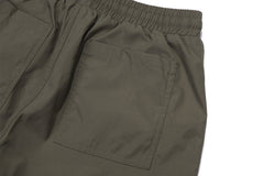 Brown Dual Pocket Zip Cargo Twill Shorts