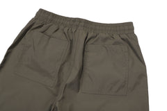 Brown Dual Pocket Zip Cargo Twill Shorts