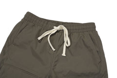 Brown Dual Pocket Zip Cargo Twill Shorts