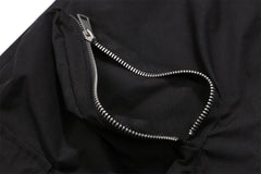 Black Zip & Flap Multi-Pocket Shorts