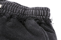Black Vintage Wash Distressed Cargo Shorts
