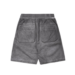 Grey Marble Wash Heavy Weight Zip Pocket Shorts
