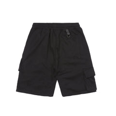 Black Flap Multi-Pocket Knit Shorts