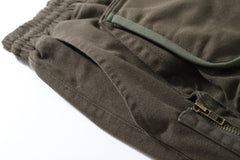 Olive Green Velcro & Zip Detachable Multi-Pocket Tech Shorts