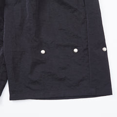 Black Adjustable Pocket Nylon Shorts