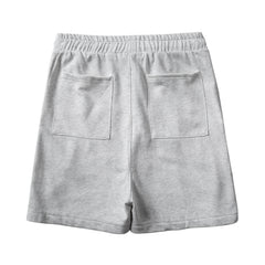 Grey Side Zip Knit Shorts