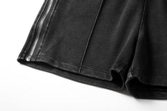Black Vintage Wash Side Zip Knit Shorts