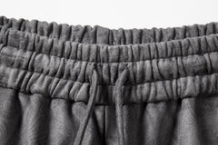 Grey Paisley Print Micro-Suede Shorts