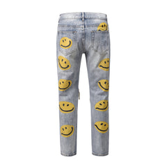 Light Blue All Smiles Ripped & Distressed Skinny Denim