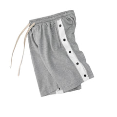 Light Grey Drawstring Front Tear-Away Knit Shorts
