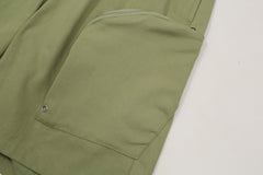 Lime Green 3D Zip Pocket Twill Shorts