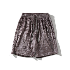 Purple Heart Embroidered Velour Basketball Shorts