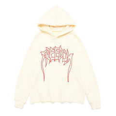 Tan Freedom Embroidered Lightweight Hoodie